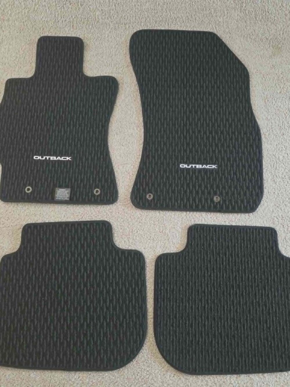 SUBARU OUTBACK FLOOR MATS 2016-2019 OEM J501SAL002 GRAY BLACK NEW